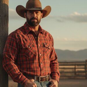 🔥 Authentic Vintage Wrangler Western Shirt 🔥2XLT